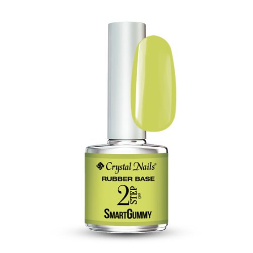Crystal Nails - 2S - SMARTGUMMY RUBBER BASE GEL - NR24 - NEON YELLOW - 8ML 