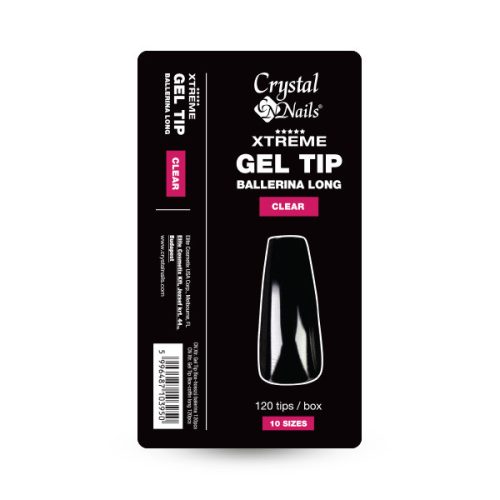 Crystal Nails - GEL TIP BOX - HOSSZÚ BALERINA - 120DB