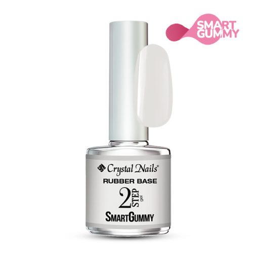 Crystal Nails - 2S - SMARTGUMMY RUBBER BASE GEL - NR44 - SILVER BIRCH - 8ML 