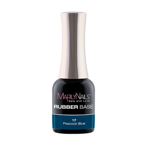 MarilyNails - RUBBER BASE - 17 - Peacock Blue - 7ml