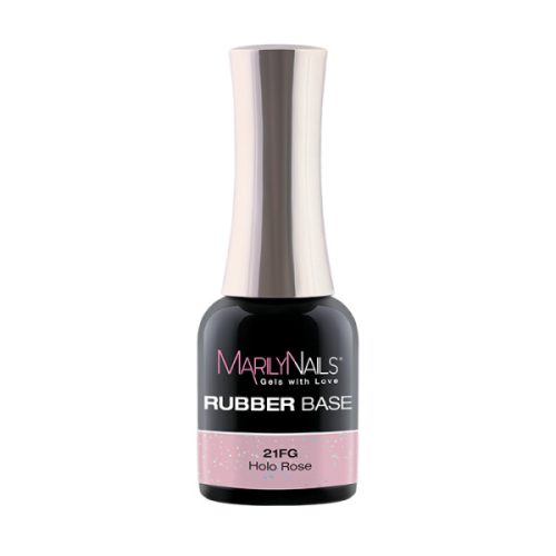 MarilyNails - RUBBER BASE - 21FG - Holo Rose - 7ml