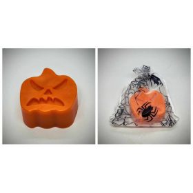   Szappan - Shea vajas tökfej szappan - narancs színben - fehér organza szatyorban - 2.