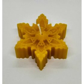 Méhviasz gyertya - Hópihe - bordás - 1.