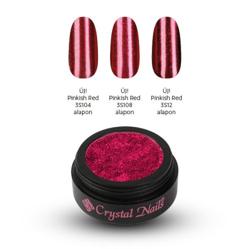 CRYSTAL NAILS - CHROMIRROR KRÓM PIGMENTPOR - PINKISH RED@
