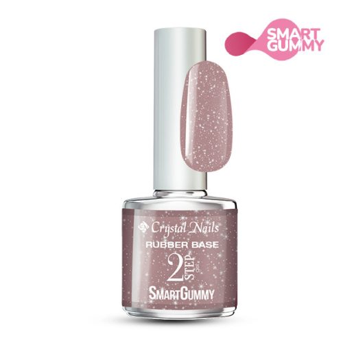 Crystal Nails - 2S - SMARTGUMMY RUBBER BASE GEL - NR54 - SHIMMER TAN - 8ML 