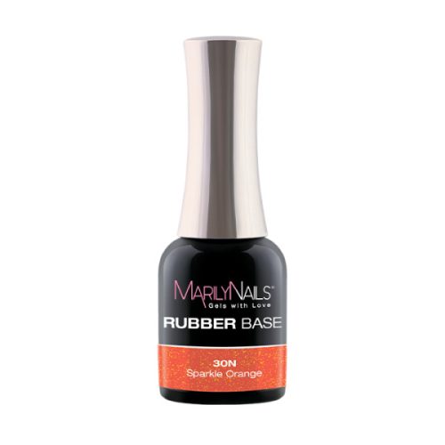 MarilyNails - RUBBER BASE - 30N - Sparkle Orange - 7ml