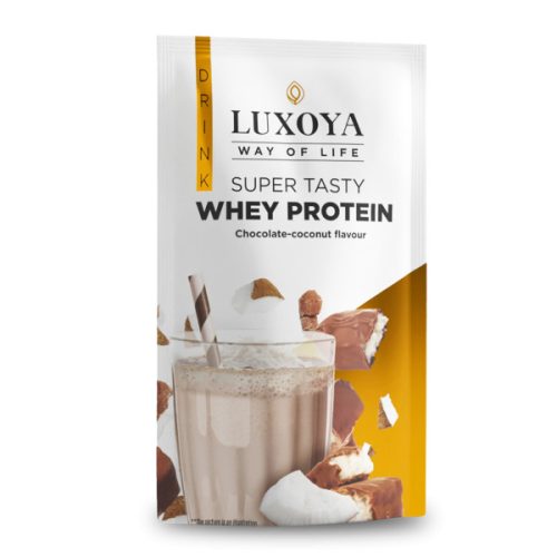 Luxoya - Fehérje por - Whey Protein - Tejsavó koncentrátum italpor - Csokoládé-Kókusz ízű - 30g