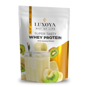 Luxoya - Fehérje por - Whey Protein - Tejsavó koncentrátum italpor - Kiwi-Banán ízű - DOY - zacskós kiszerelés - 450g   Luxoya - Fehérje por - Whey Protein - Tejsavó koncentrátum italpor - Kiwi-Banán ízű - DOY - zacskós kiszerelés - 450g