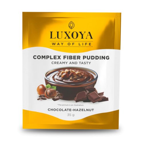 Luxoya - Complex Fiber Pudding - Csokoládé-Mogyoró ízű - Rost Pudding - Rostkomplex - 35g 