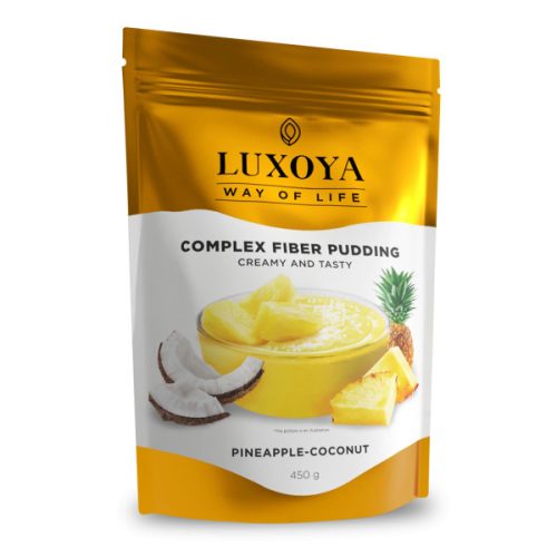 Luxoya - Complex Fiber Pudding - Ananász-Kókusz ízű - Rost Pudding - Rostkomplex - 450g 