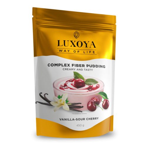 Luxoya - Complex Fiber Pudding - Vanília-Cseresznye ízű - Rost Pudding - Rostkomplex - 450g 