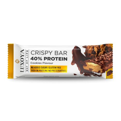 Luxoya - Crispy Bar - Fehérje szelet - Csokis süti ízesítésű - Cookies - 1x45g