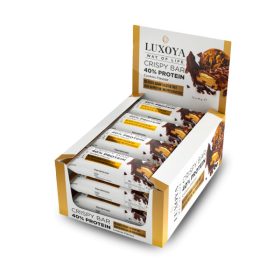   Luxoya - Crispy Bar - Fehérje szelet - Csokis süti ízesítésű - Cookies - 12x45g