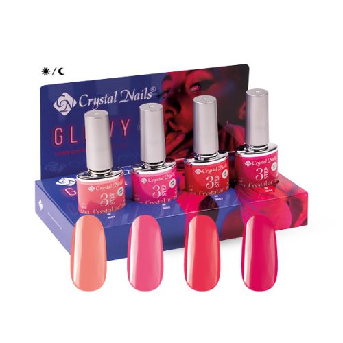 Crystal Nails - GLOWY 3 STEP CRYSTALAC KÉSZLET (4X4ML)