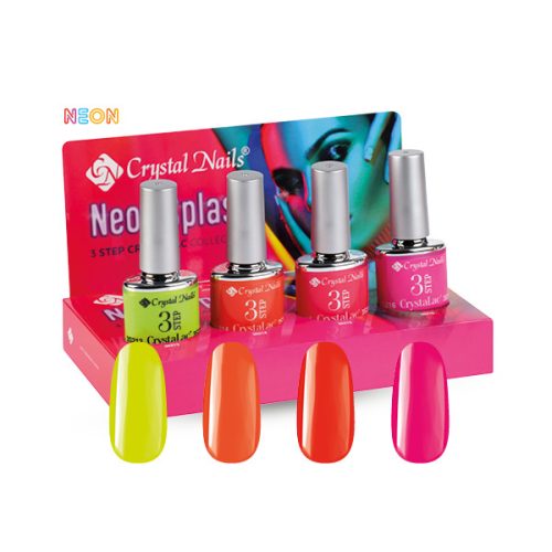 Crystal Nails - NEON SPLASH 3 STEP CRYSTALAC KÉSZLET (4X4ML)