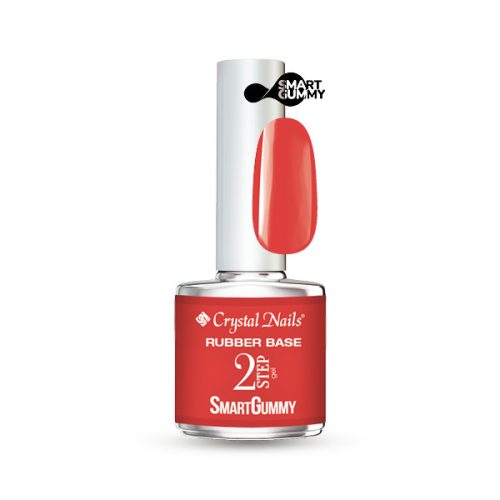Crystal Nails - 2S - SMARTGUMMY RUBBER BASE GEL - NR63 - FIESTA - 8ML 