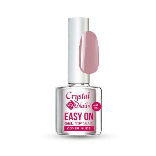 Crystal Nails - EASY ON GEL TIP GLUE - COVER NUDE - 8ML