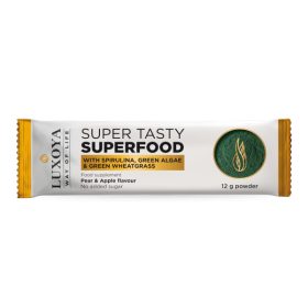 Luxoya - Super Tasty Superfood - Spirulina - Körte & Alma ízben - 12g   Luxoya - Super Tasty Superfood - Spirulina - Körte & Alma ízben - 12g