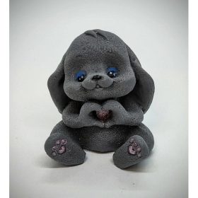   Szappan - Szürke lógófülü nyuszifiú szappan - organza szatyorban - 12. 