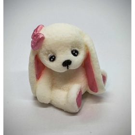   Szappan - Fehér lógófülü nyuszilány szappan - organza szatyorban - 6. 