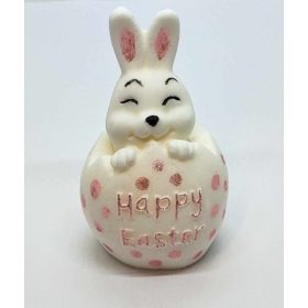   Szappan - Fehér nagy nyuszi szappan tojásban - organza szatyorban - 10.