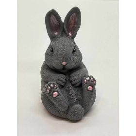   Szappan - Szürke nagy nyuszi szappan - organza szatyorban - 14.