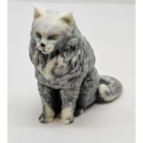 Szappan - Fehér-szürke maine coon cica szappan - 4.