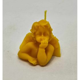 Méhviasz gyertya - Szemben angyalka - mini - 4.