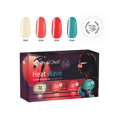 Crystal Nails - HEAT WAVE - 3 STEP CRYSTALAC KÉSZLET (4X4ML) - THF