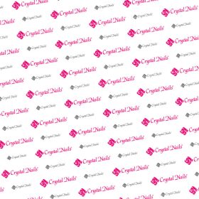   Crystal Nails - ASZTALI ALÁTÉT CRYSTAL NAILS LOGÓVAL - 50DB
