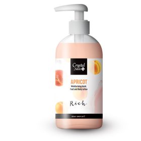   Crystal Nails - MOISTURISING HAND - FOOT AND BODY LOTION - APRICOT LOTION - RICH - 250ML