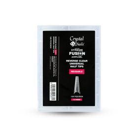 Crystal Nails - XTREME FUSION ACRYLGEL-HEZ UNIVERSAL HALF REVERSE CLEAR TIP - 120 DB   Crystal Nails - XTREME FUSION ACRYLGEL-HEZ UNIVERSAL HALF REVERSE CLEAR TIP - 120 DB
