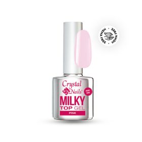 Crystal Nails - HEMA FREE MILKY TOP GEL - PINK - 8ML - THF Crystal Nails - HEMA FREE MILKY TOP GEL - PINK - 8ML - THF