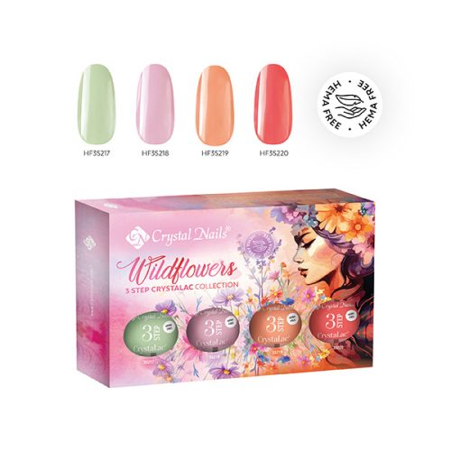 Crystal Nails - WILDFLOWER 3 STEP CRYSTALAC KÉSZLET (4X4ML)
