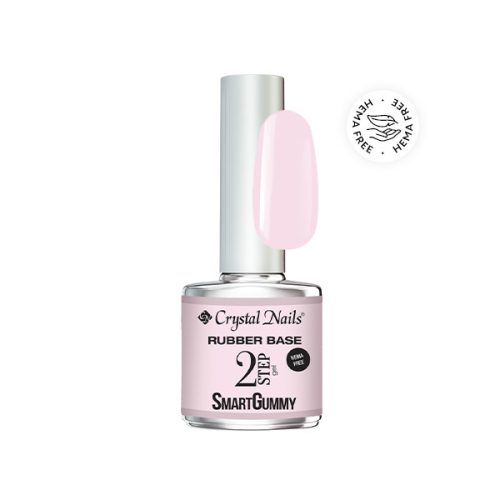 Crystal Nails - 2S - SMARTGUMMY RUBBER BASE GEL - NR14 - MILKY ROSE - 8ML - THF