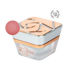   Crystal Nails - XTREME HEMA FREE PINK ZSELÉ - üvegszálas rózsaszín építő zselé - 15ml 