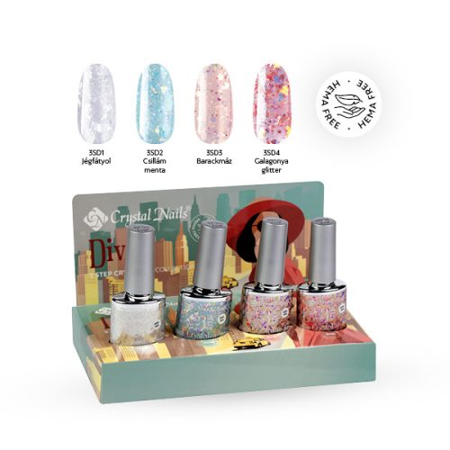Crystal Nails - 3 STEP CRYSTALAC - DIVA KOLLEKCIÓ - 2025