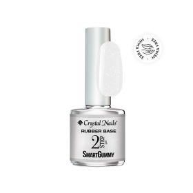   Crystal Nails - 2S - SMARTGUMMY HEMA FREE RUBBER BASE GEL - NR48 - SHIMMER WHITE - 8ML 