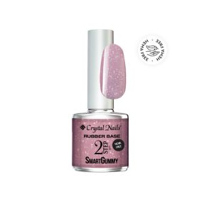   Crystal Nails - 2S - SMARTGUMMY HEMA FREE RUBBER BASE GEL - NR06 - SHIMMER ROSE - 8ML