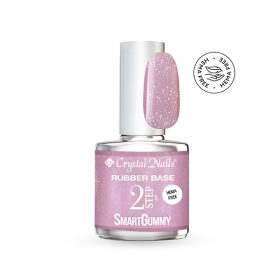   Crystal Nails - 2S - SMARTGUMMY HEMA FREE RUBBER BASE GEL - NR06 - SHIMMER ROSE - 13ml