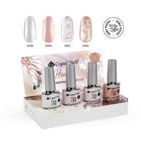  Crystal Nails - 3 STEP HEMA FREE KIT - HEAVEN SHIMMER & GLITTER - 2026 - (4X4ML)