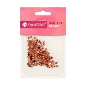   Crystal Nails -  METÁL KÖRÖMGYÖNGY UTÁNTÖLTŐ - FÉLGYÖNGY - ROSEGOLD 3MM