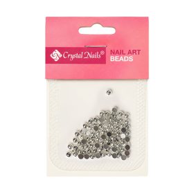   Crystal Nails -  METÁL KÖRÖMGYÖNGY UTÁNTÖLTŐ - FÉLGYÖNGY - SILVER 3MM