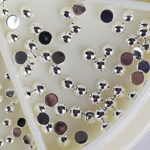Crystal Nails -  METÁL KÖRÖMGYÖNGY UTÁNTÖLTŐ - FÉLGYÖNGY - SILVER 3MM