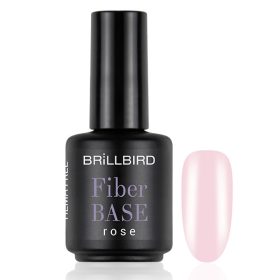   BrillBird - Fiber Base Gel - Rose – üvegszálas alapozózselé - 15ml