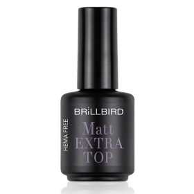   BRILLBIRD - MATT EXTRA TOP - FIXÁLÁSMENTES UNIVERZÁLIS MATT FEDŐZSELÉ - 15ML