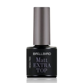   BRILLBIRD - MATT EXTRA TOP - FIXÁLÁSMENTES UNIVERZÁLIS MATT FEDŐZSELÉ - 8ML