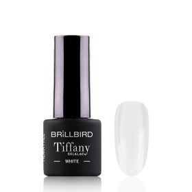   Brillbird - TIFFANY ÜVEGHATÁSÚ GÉL LAKK - fehér (white) - 4ml