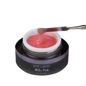   BrillBird - PINK GEL – MILKY TEJES PINK – ENYHÉN FEDŐ RÓZSASZÍN MŰKÖRÖM ÉPÍTŐ ZSELÉ - 50ml