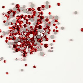 Brillbird  - Műköröm Strasszkő ruby red (100 db-os) SS3